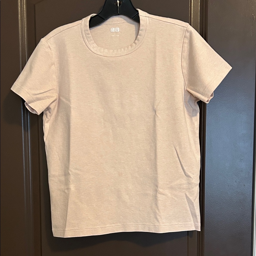 Uniqlo Light Peach Crew Neck Cotton Tee l Large